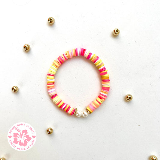 Sunset Bracelet With Pearls!